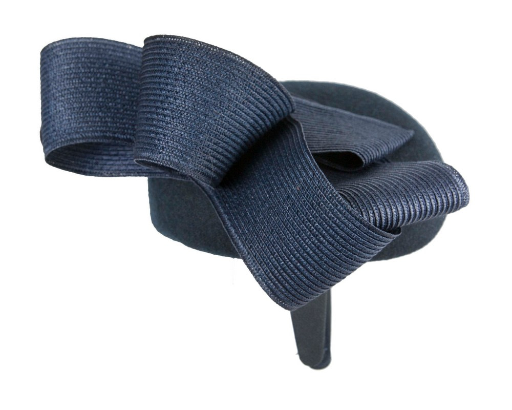 Navy pillbox winter fascinator by Fillies Collection - Hats From OZ UK Navy pillbox winter fascinator by Fillies Collection - Image 4
