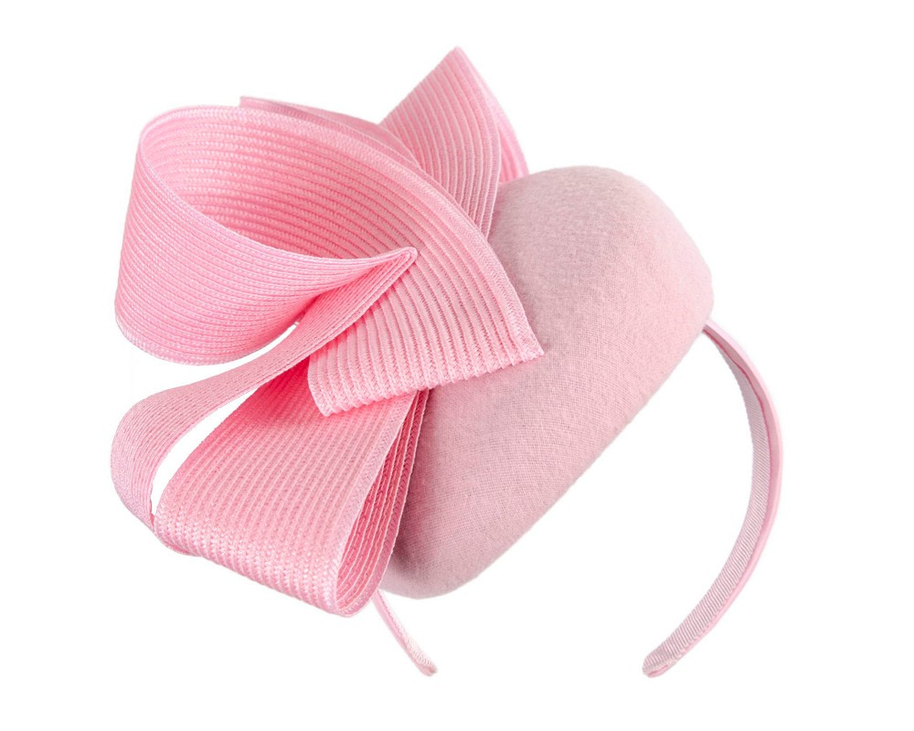 Pink pillbox winter fascinator by Fillies Collection - Hats From OZ UK Pink pillbox winter fascinator by Fillies Collection - Image 2