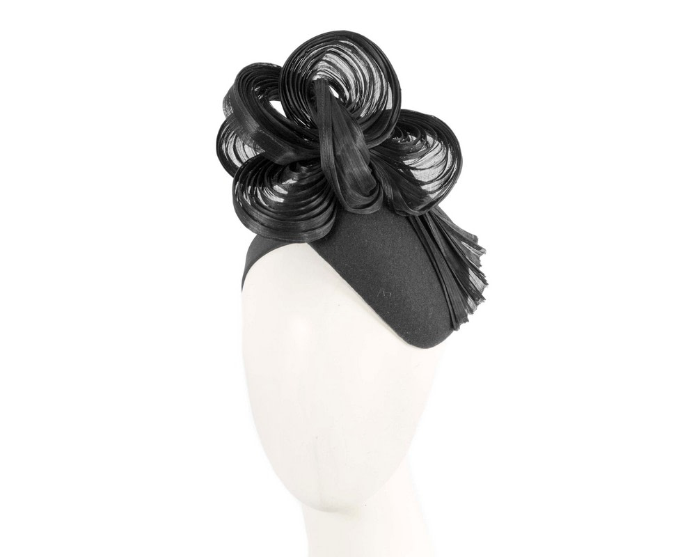 Exclusive black winter fascinator by Fillies Collection - Hats From OZ UK | F700B Exclusive black winter fascinator by Fillies Collection - Hats From OZ UK