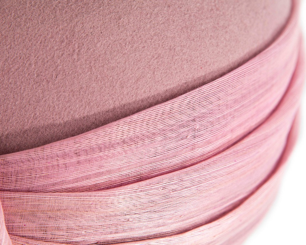 Elegant Dusty Pink Felt Hat by Fillies Collection - Hats From OZ UK Elegant Dusty Pink Felt Hat by Fillies Collection - Image 5