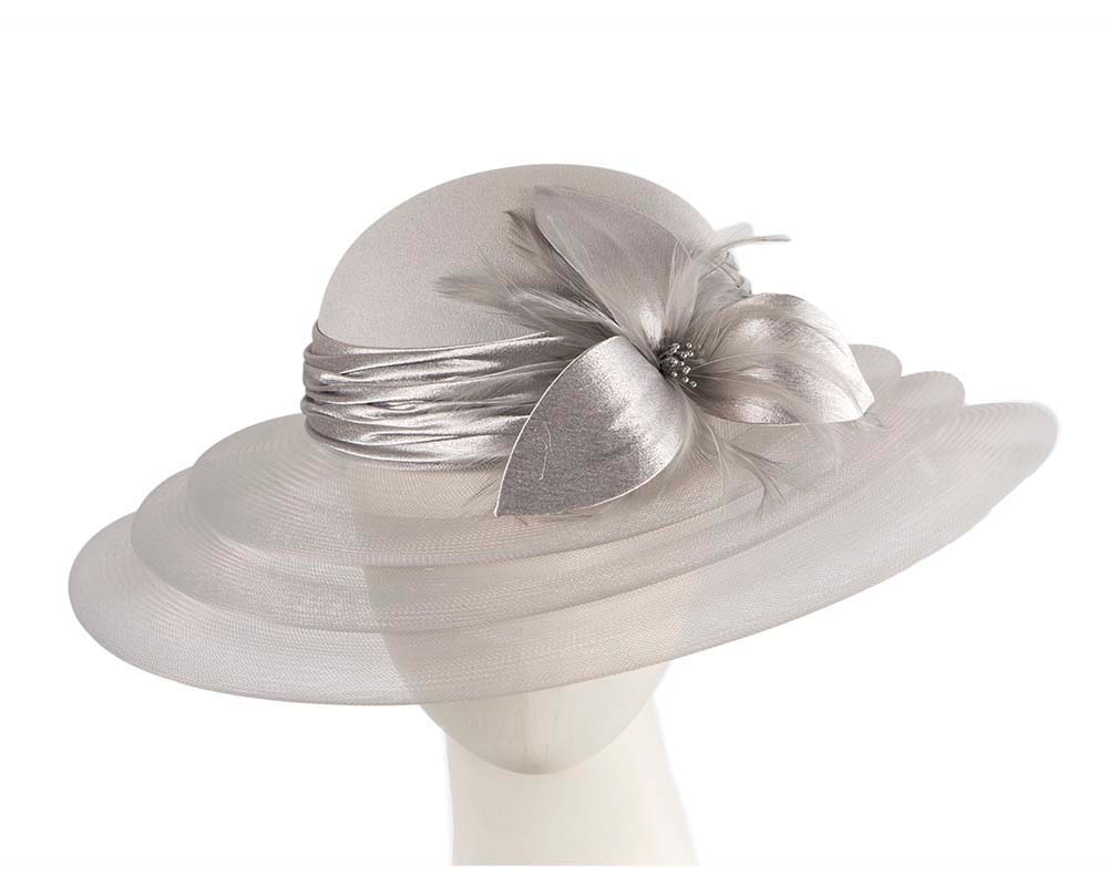 Silver custom made mother of the bride hat - Hats From OZ UK