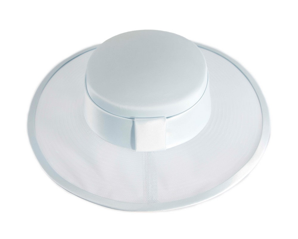 Light Blue designers boater hat by Cupids Millinery - Hats From OZ UK Light Blue designers boater hat by Cupids Millinery - Image 7