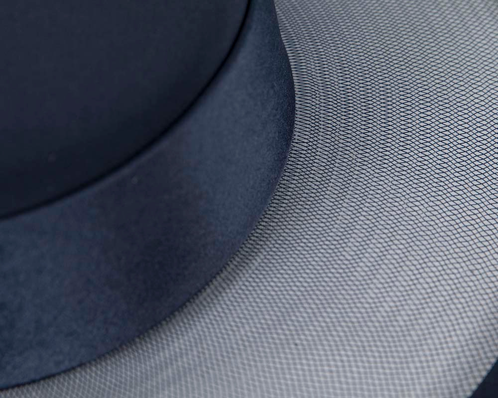 Navy designers boater hat - Hats From OZ UK Navy designers boater hat - Image 3