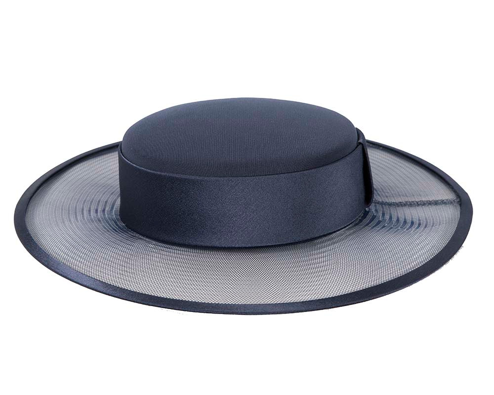 Navy designers boater hat - Hats From OZ UK Navy designers boater hat - Image 2