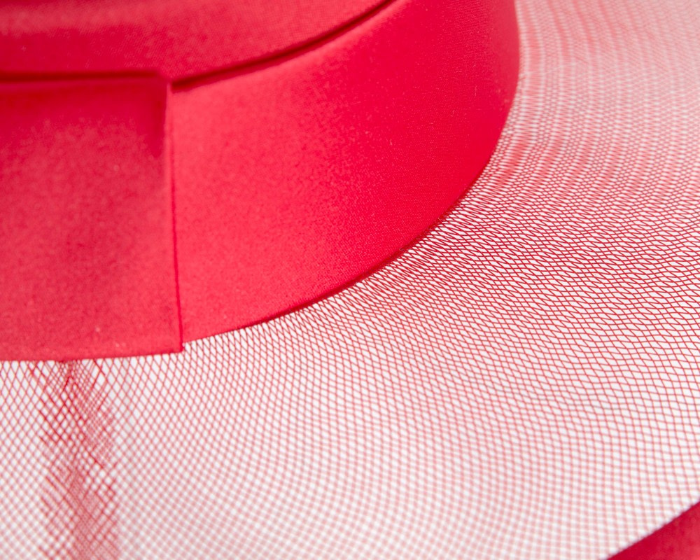 Red designers boater hat - Hats From OZ UK Red designers boater hat - Image 6