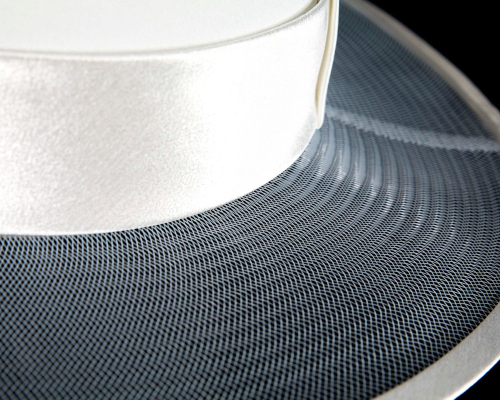 White designers boater hat - Hats From OZ UK White designers boater hat - Image 4