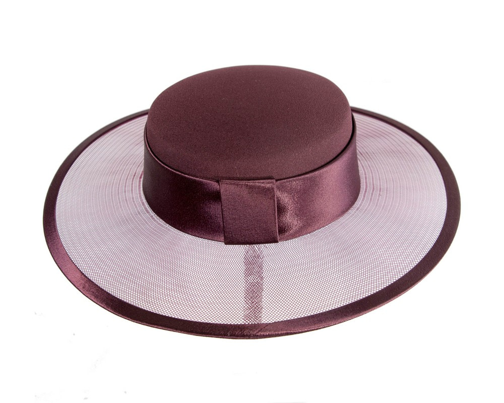 Wine colored designers boater hat - Hats From OZ UK Wine colored designers boater hat - Image 7