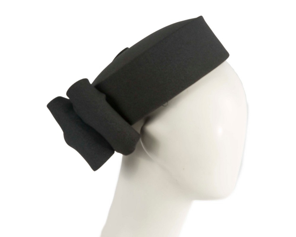 Exclusive large black pillbox hat by Cupids Millinery - Hats From OZ UK