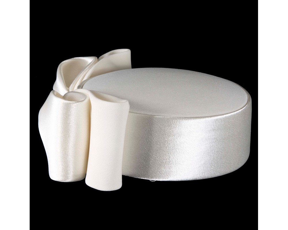 Exclusive large cream pillbox hat by Cupids Millinery - Hats From OZ UK Exclusive large cream pillbox hat by Cupids Millinery - Image 3