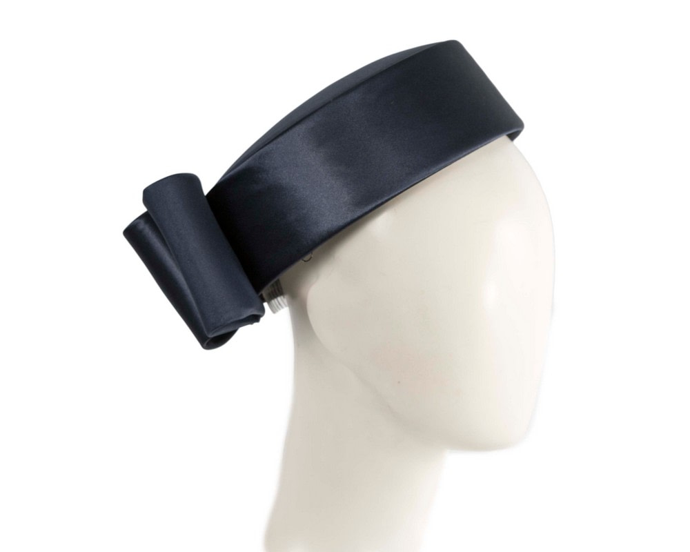 Exclusive large navy pillbox hat by Cupids Millinery - Hats From OZ UK