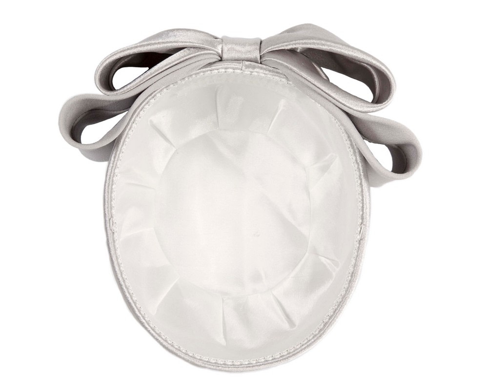 Exclusive large silver pillbox hat by Cupids Millinery - Hats From OZ UK Exclusive large silver pillbox hat by Cupids Millinery - Image 5