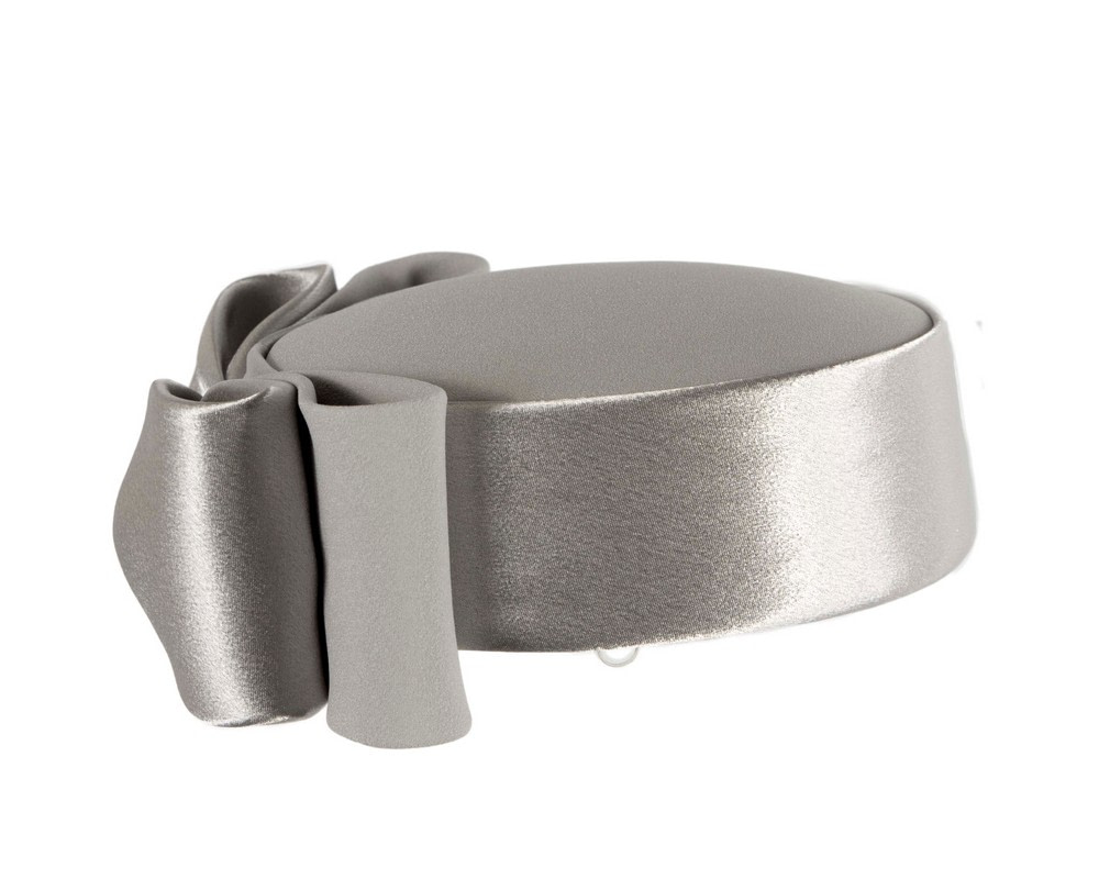 Exclusive large silver pillbox hat by Cupids Millinery - Hats From OZ UK Exclusive large silver pillbox hat by Cupids Millinery - Image 4