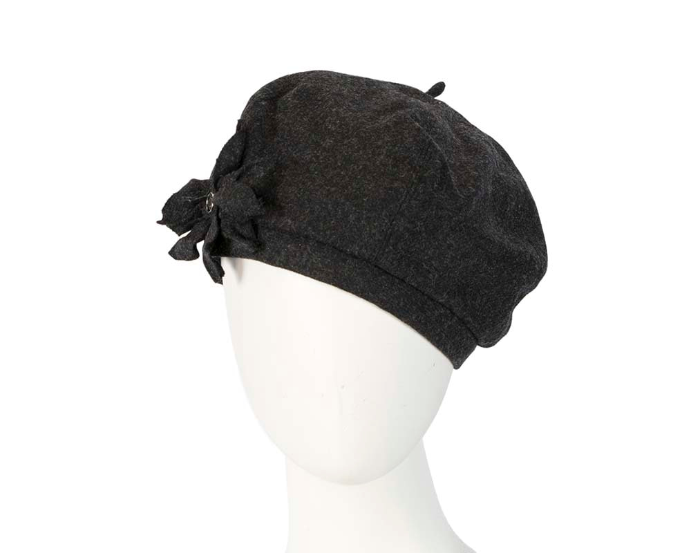 Charcoal winter ladies fashion beret hat by Max Alexander - Hats From OZ UK