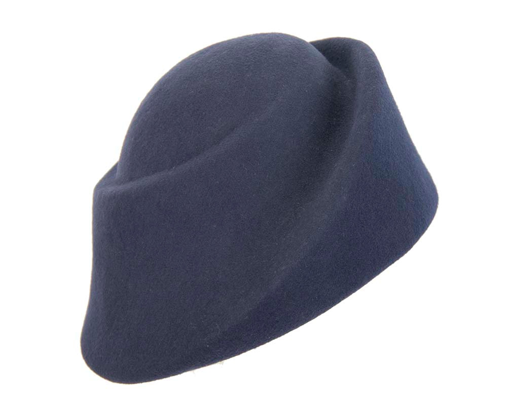 Unique navy ladies winter felt fashion hat - Hats From OZ UK Unique navy ladies winter felt fashion hat - Image 2