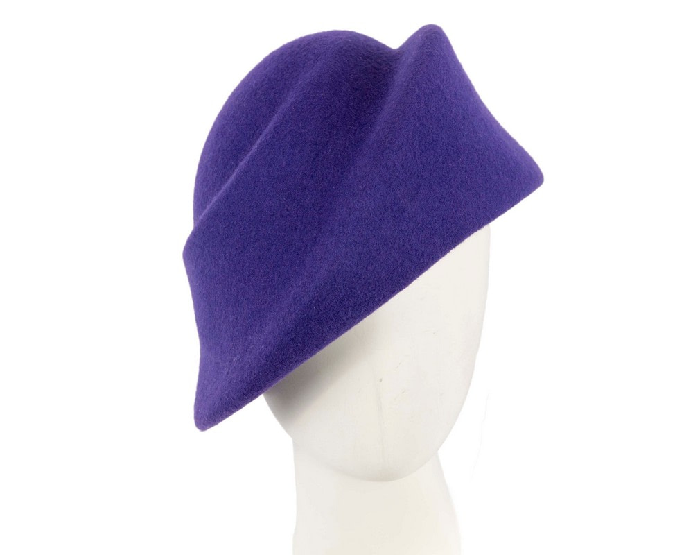 Unique purple ladies winter felt fashion hat - Hats From OZ UK | J317PR Unique purple ladies winter felt fashion hat - Hats From OZ UK