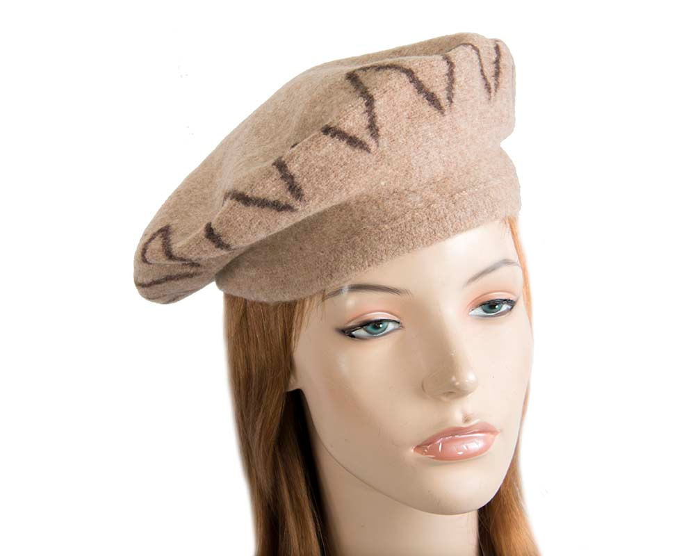 Mocca winter beret by Max Alexander - Hats From OZ UK | J381 Mocca winter beret by Max Alexander - Hats From OZ UK