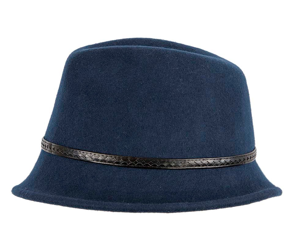 Navy felt trilby hat by Max Alexander J402 - Hats From OZ UK Navy felt trilby hat by Max Alexander J402 - Image 3