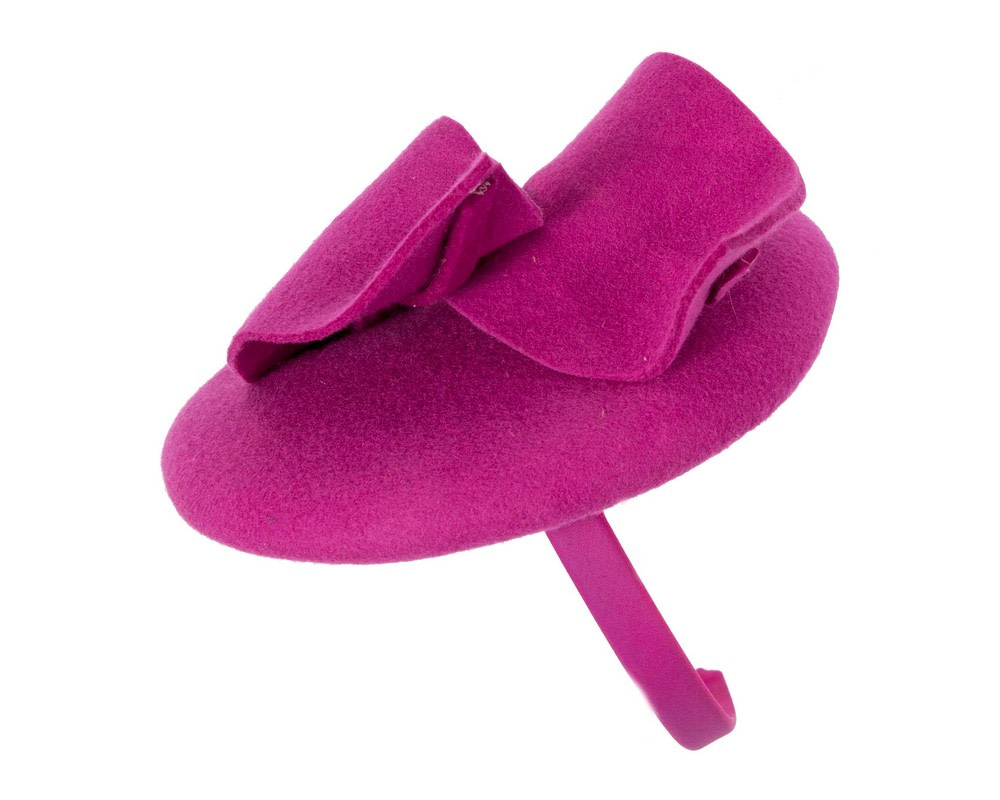 Fuchsia felt fascinator by Max Alexander - Hats From OZ UK Fuchsia felt fascinator by Max Alexander - Image 3