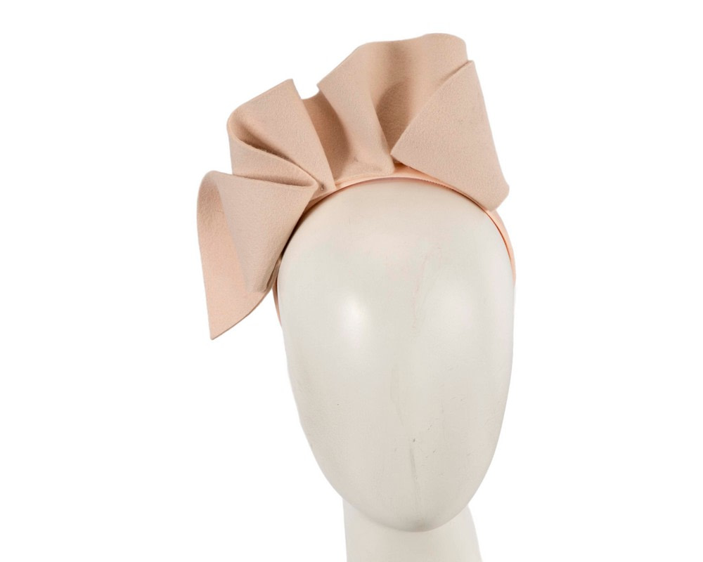 Nude felt winter racing fascinator by Max Alexander - Hats From OZ UK