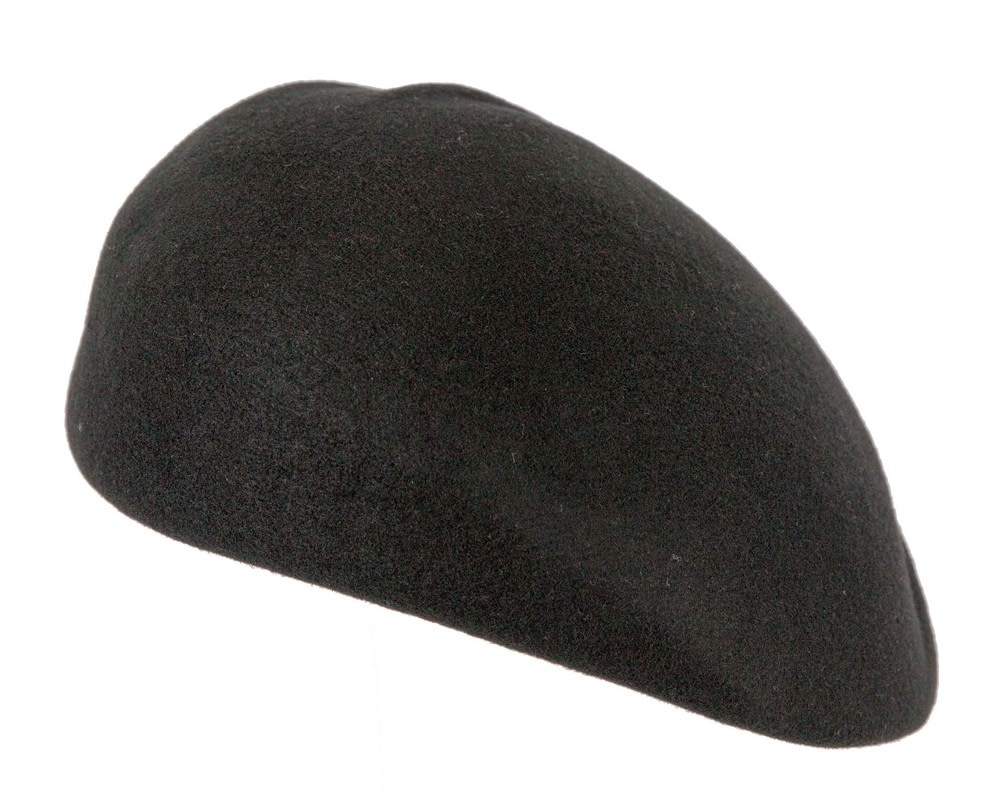 Black winter felt beret by Max Alexander - Hats From OZ UK Black winter felt beret by Max Alexander - Image 6