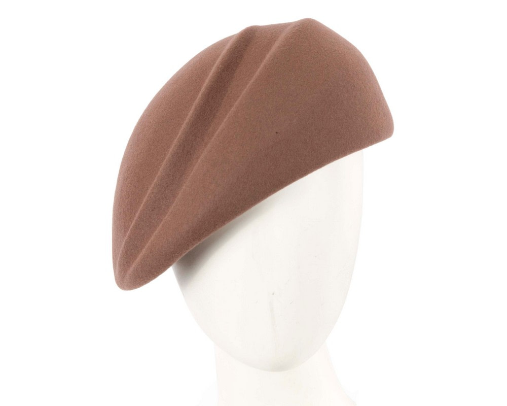Coffee winter felt beret by Max Alexander - Hats From OZ UK