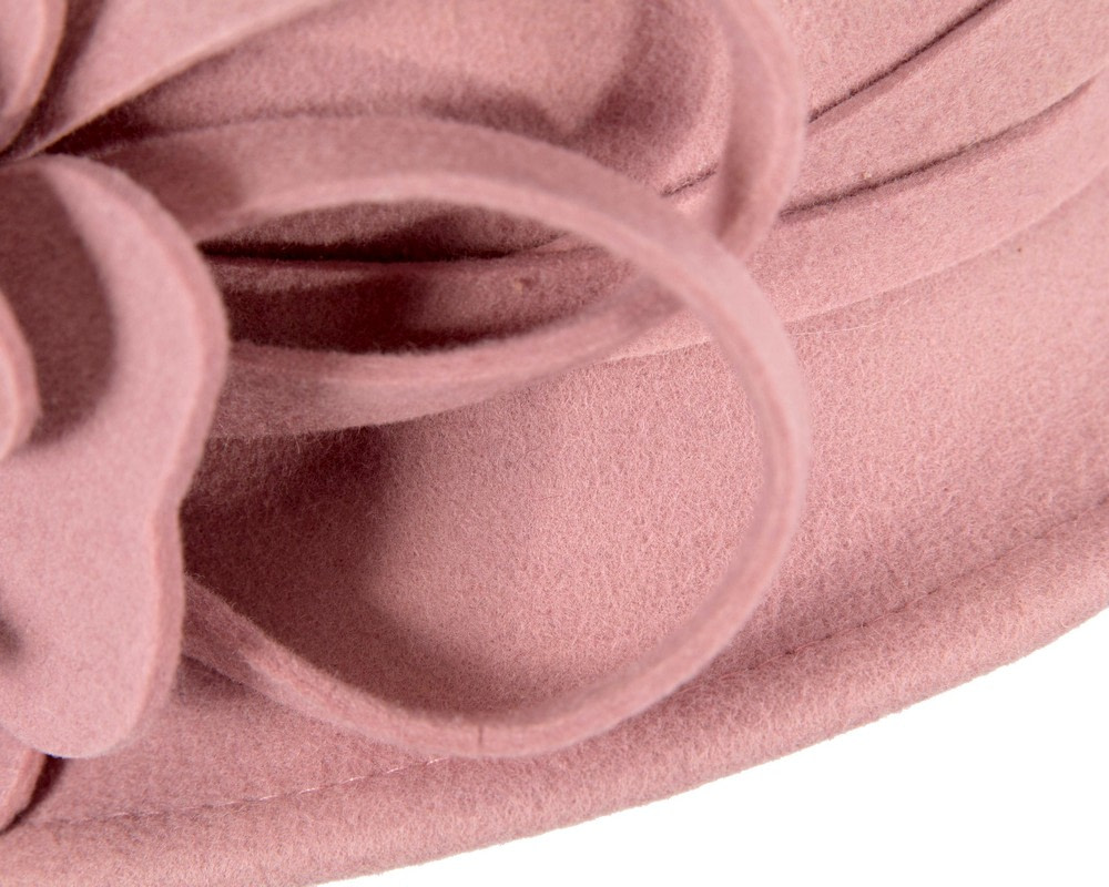 Pink felt winter hat with flower by Max Alexander J437 - Hats From OZ UK Pink felt winter hat with flower by Max Alexander J437 - Image 5
