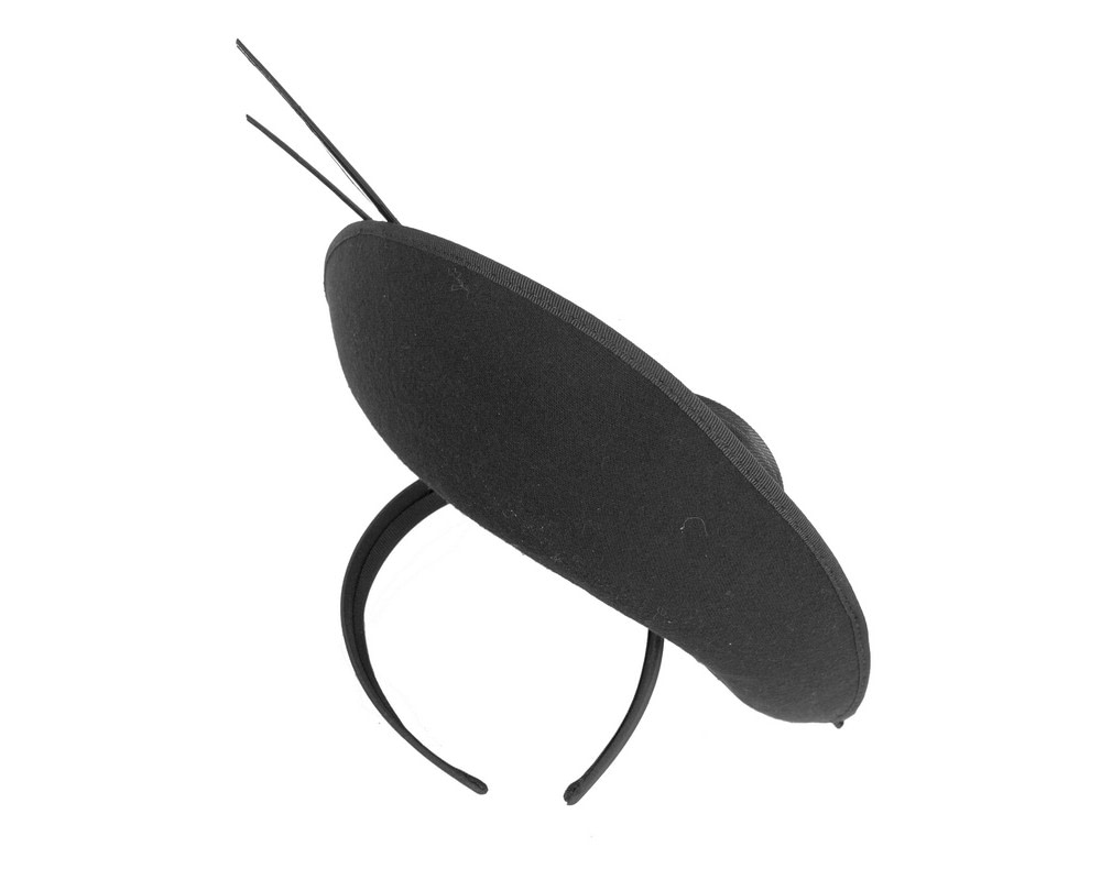 Large black winter fascinator by Max Alexander - Hats From OZ UK Large black winter fascinator by Max Alexander - Image 4