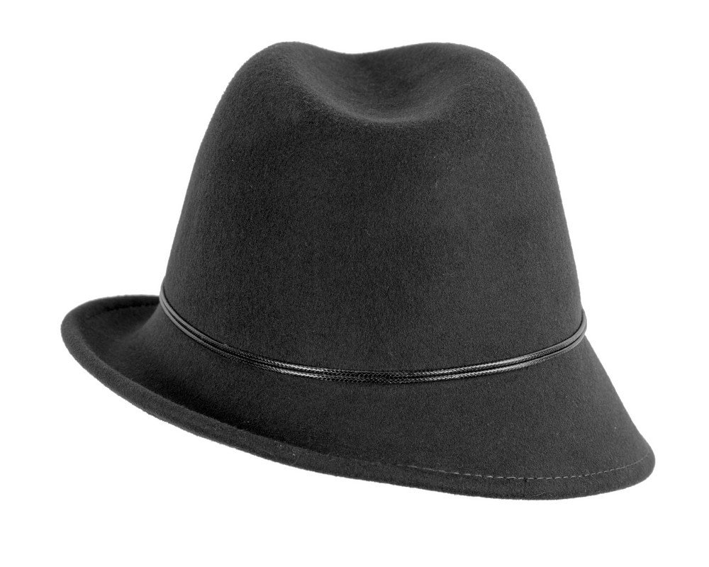 Black felt trilby hat by Max Alexander J436 - Hats From OZ UK Black felt trilby hat by Max Alexander J436 - Image 6