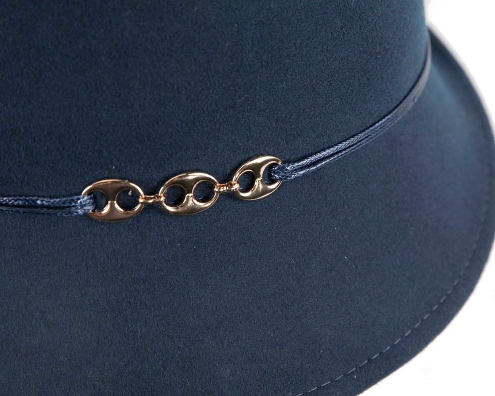 Navy felt trilby hat by Max Alexander J436 - Hats From OZ UK Navy felt trilby hat by Max Alexander J436 - Image 5