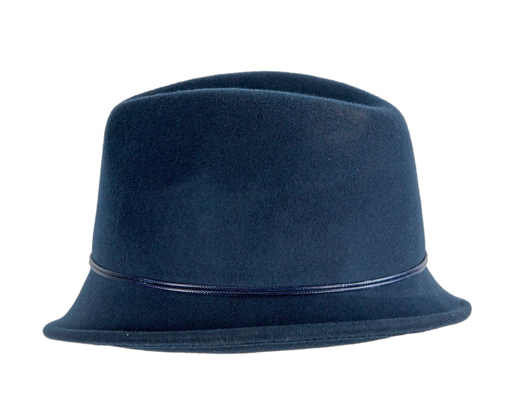 Navy felt trilby hat by Max Alexander J436 - Hats From OZ UK Navy felt trilby hat by Max Alexander J436 - Image 3