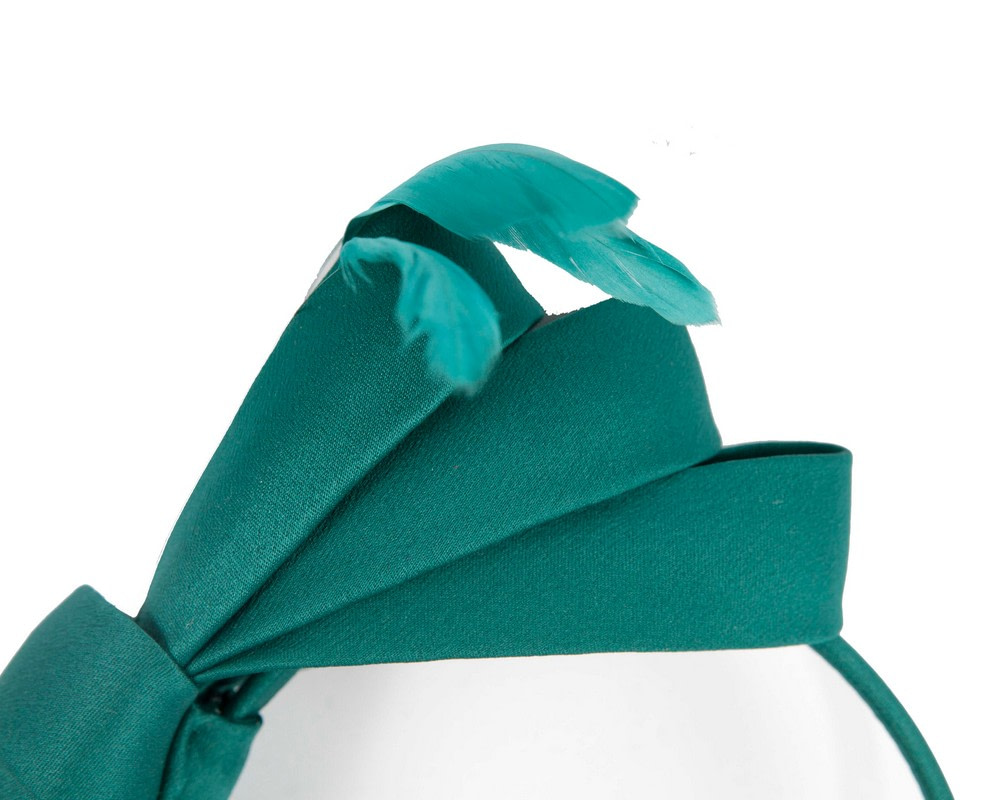 Teal green bow racing fascinator by Max Alexander - Hats From OZ UK Teal green bow racing fascinator by Max Alexander - Image 3