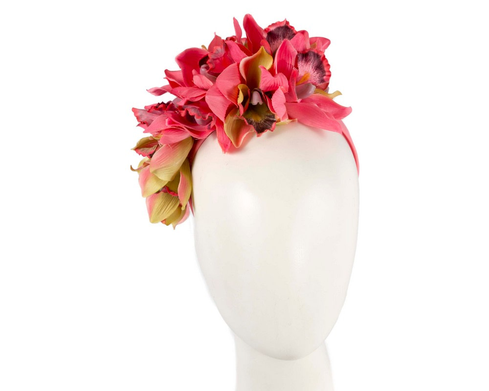 Hand made exclusive coral fascinator headband - Hats From OZ UK