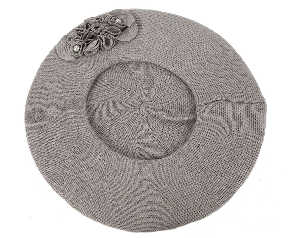 Warm woven grey beret by Max Alexander - Hats From OZ UK Warm woven grey beret by Max Alexander - Image 2