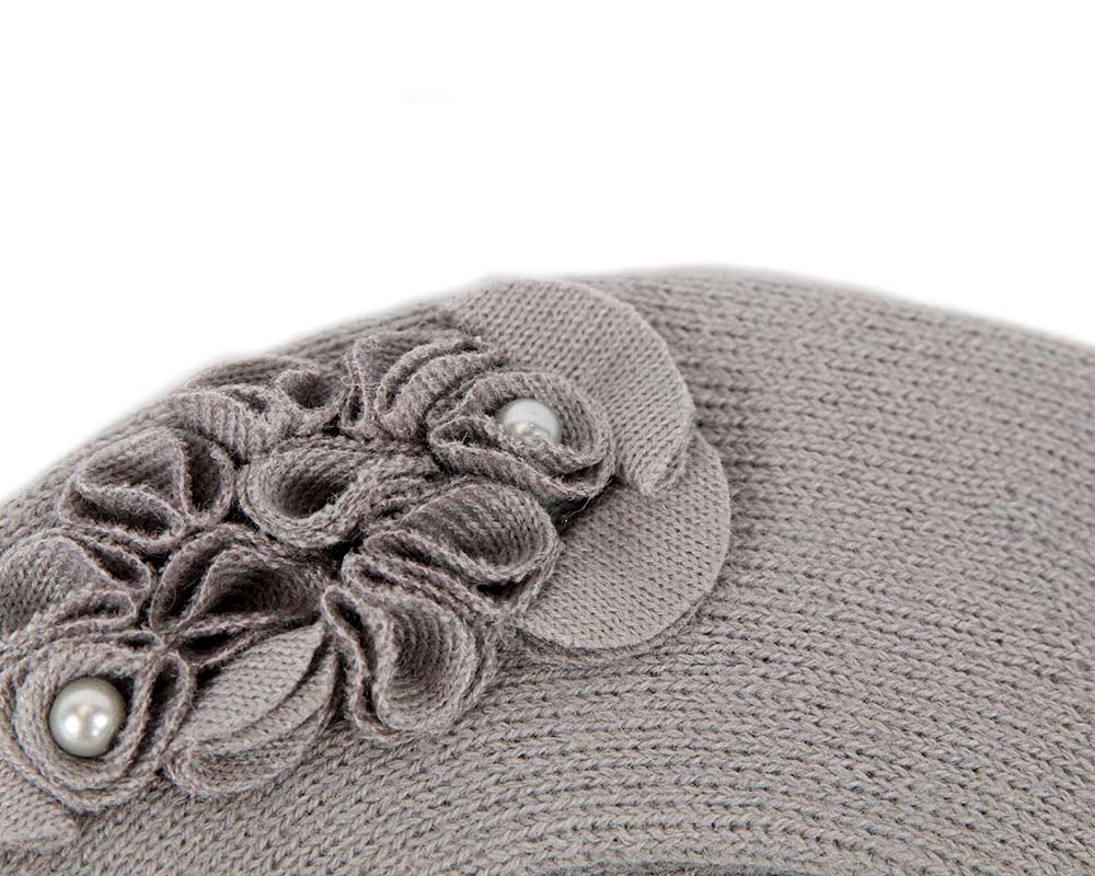 Warm woven grey beret by Max Alexander - Hats From OZ UK Warm woven grey beret by Max Alexander - Image 3