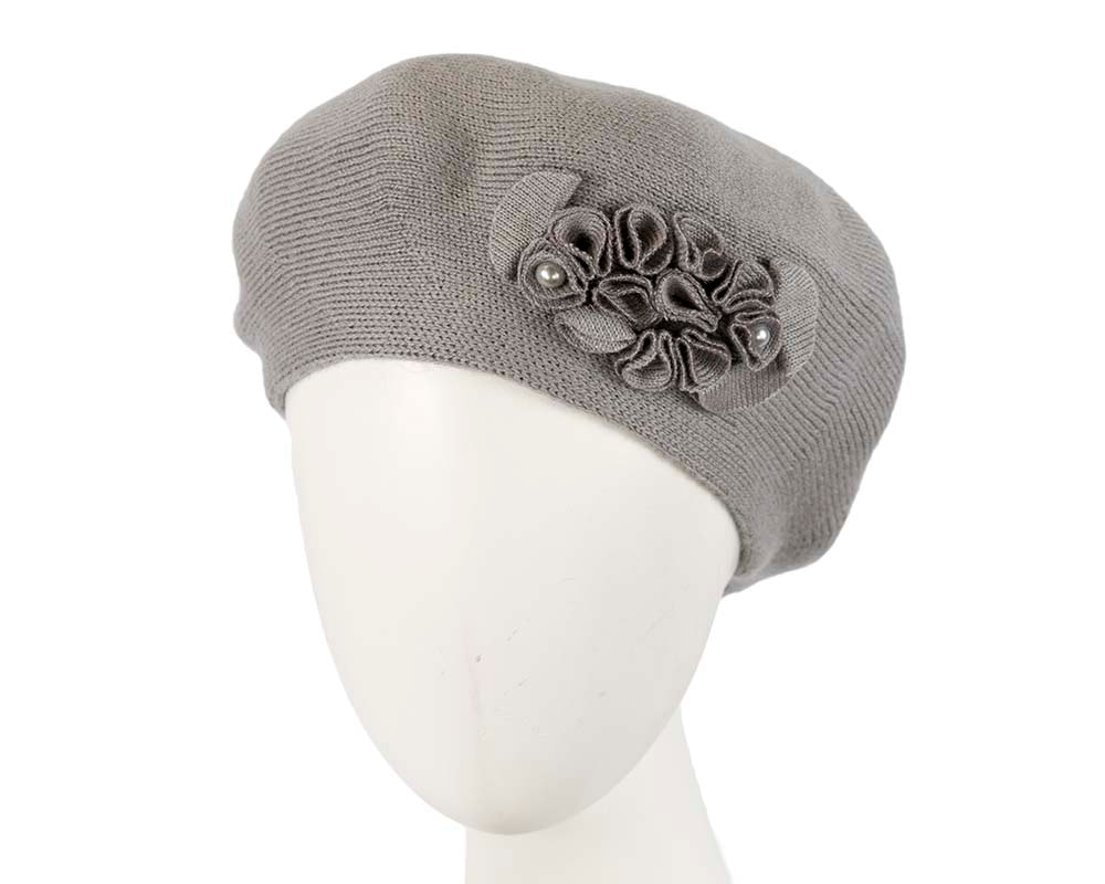 Warm woven grey beret by Max Alexander - Hats From OZ UK Warm woven grey beret by Max Alexander