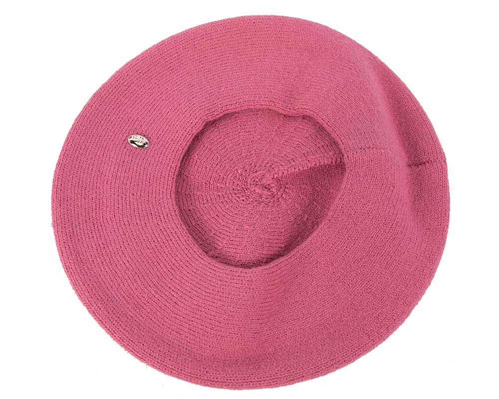 Classic woven fuchsia beret by Max Alexander - Hats From OZ UK Classic woven fuchsia beret by Max Alexander - Image 4