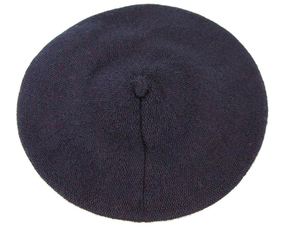 Woolen woven navy beret by Max Alexander - Hats From OZ UK Woolen woven navy beret by Max Alexander - Image 4