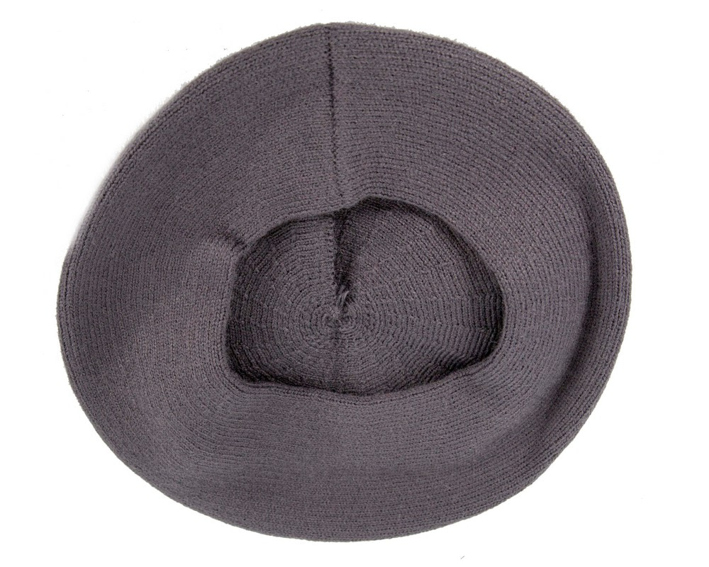 Classic woven dark grey beret by Max Alexander JR014 - Hats From OZ UK Classic woven dark grey beret by Max Alexander JR014 - Image 4