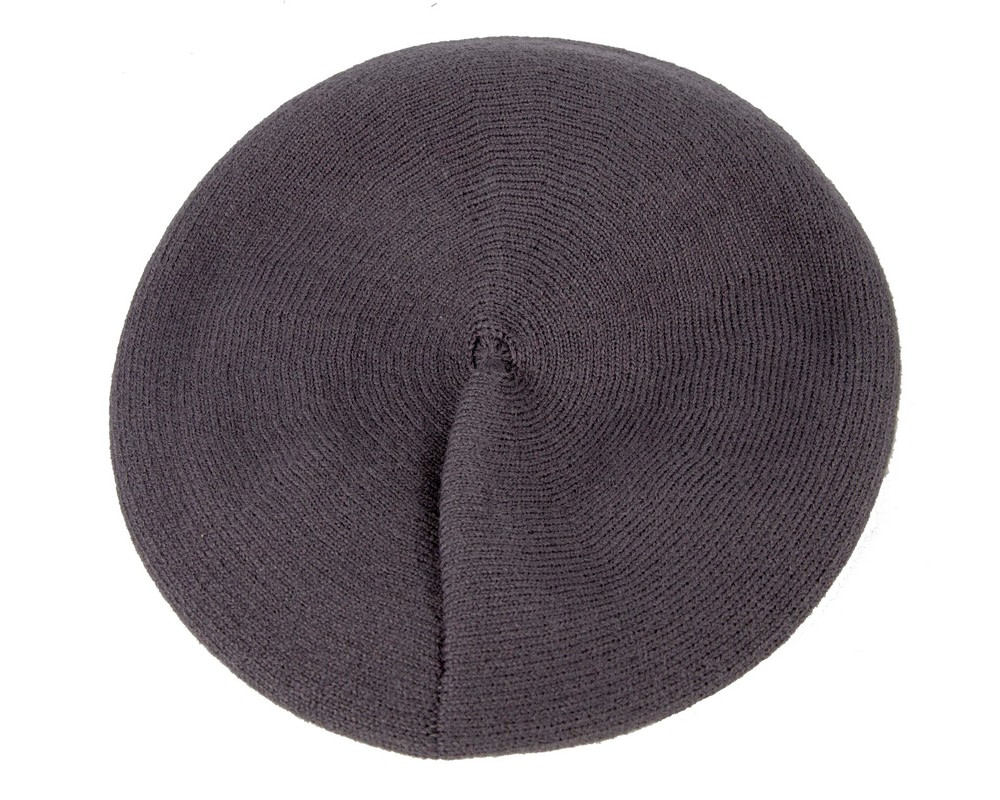 Classic woven dark grey beret by Max Alexander JR014 - Hats From OZ UK Classic woven dark grey beret by Max Alexander JR014 - Image 2