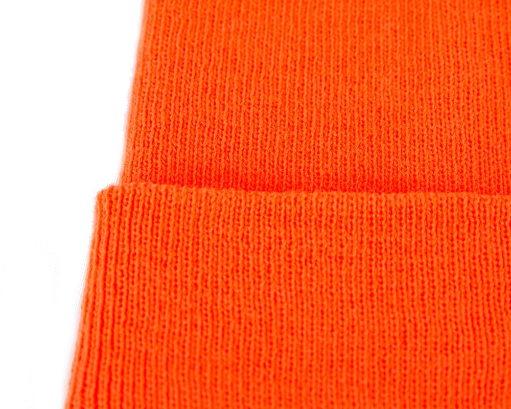 Warm European made orange beanie - Image 3