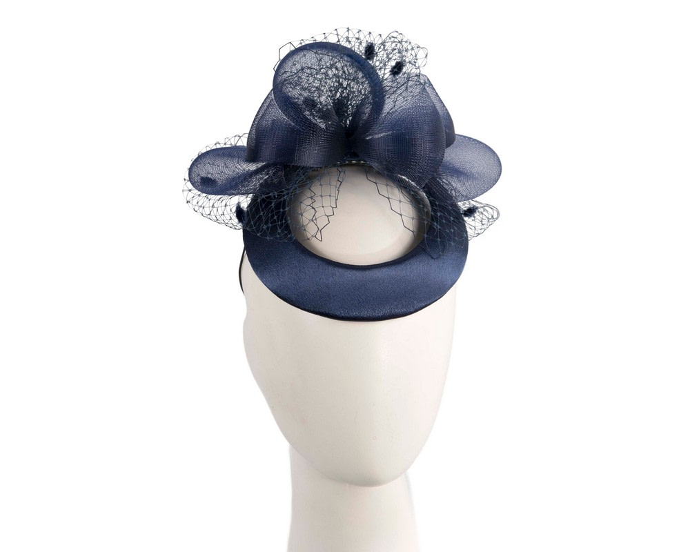 Elegant navy cocktail fascinator hat - Hats From OZ UK