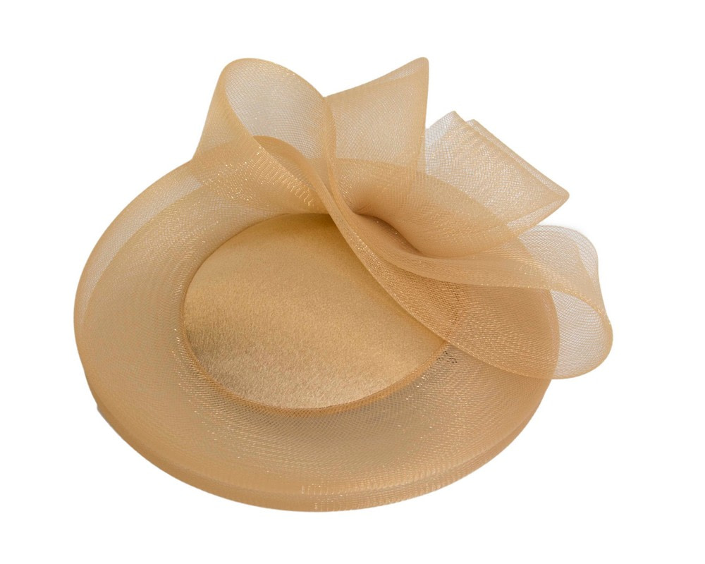 Gold Custom Made Cocktail Hat - Hats From OZ UK Gold Custom Made Cocktail Hat - Image 2