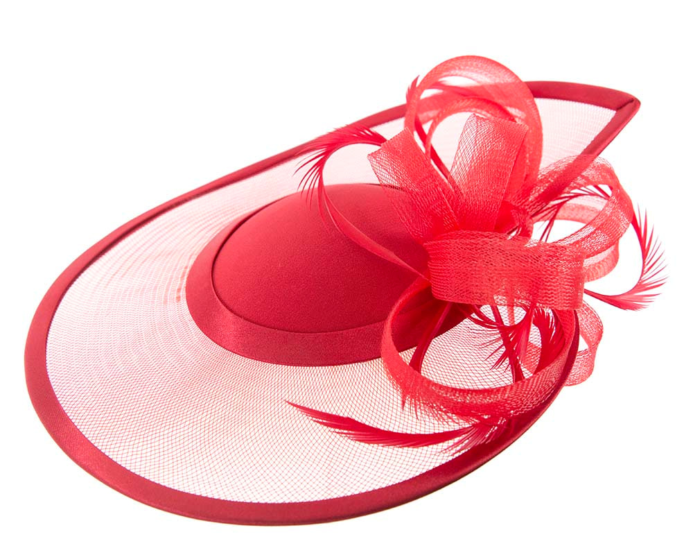 Custom made red pillbox hat with feathers - Hats From OZ UK Custom made red pillbox hat with feathers - Image 5