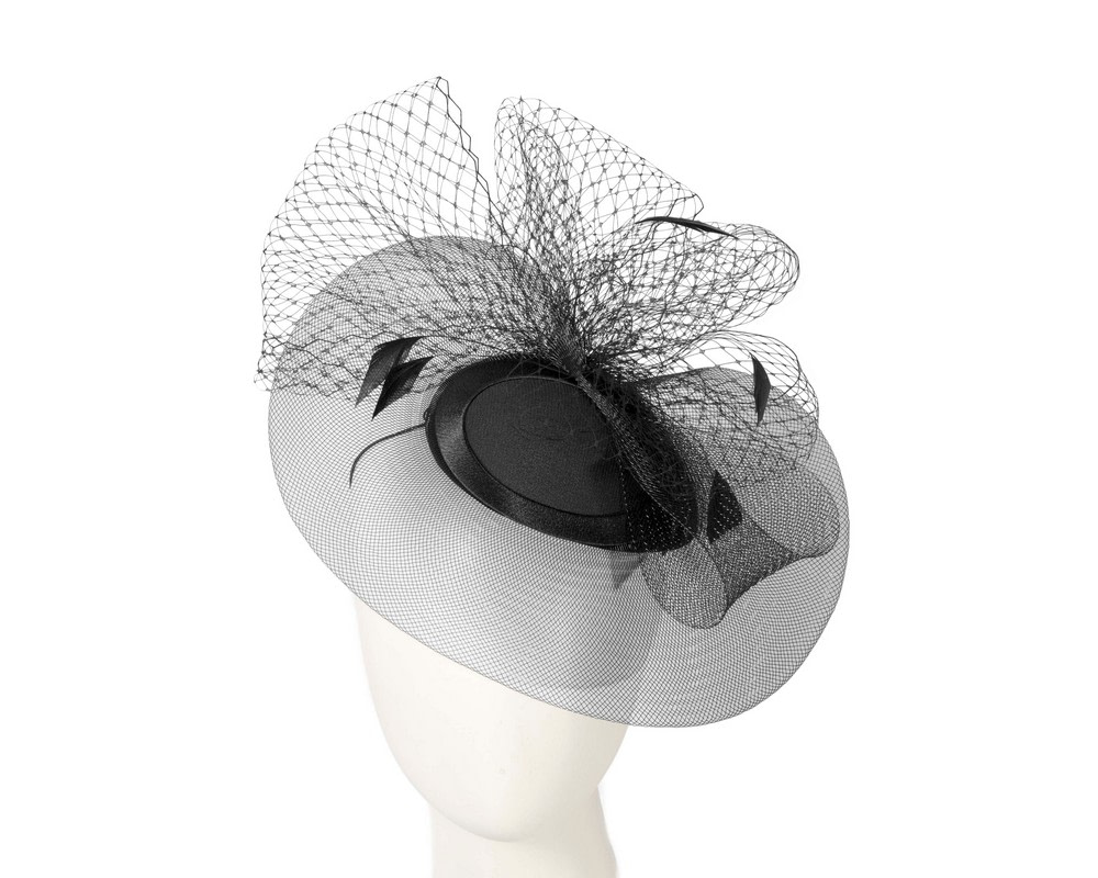 Custom made black cocktail hat - Hats From OZ UK