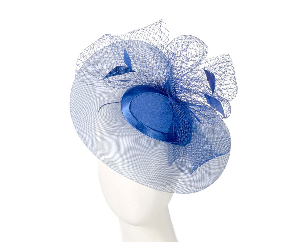 Custom made Royal Blue cocktail hat - Hats From OZ UK