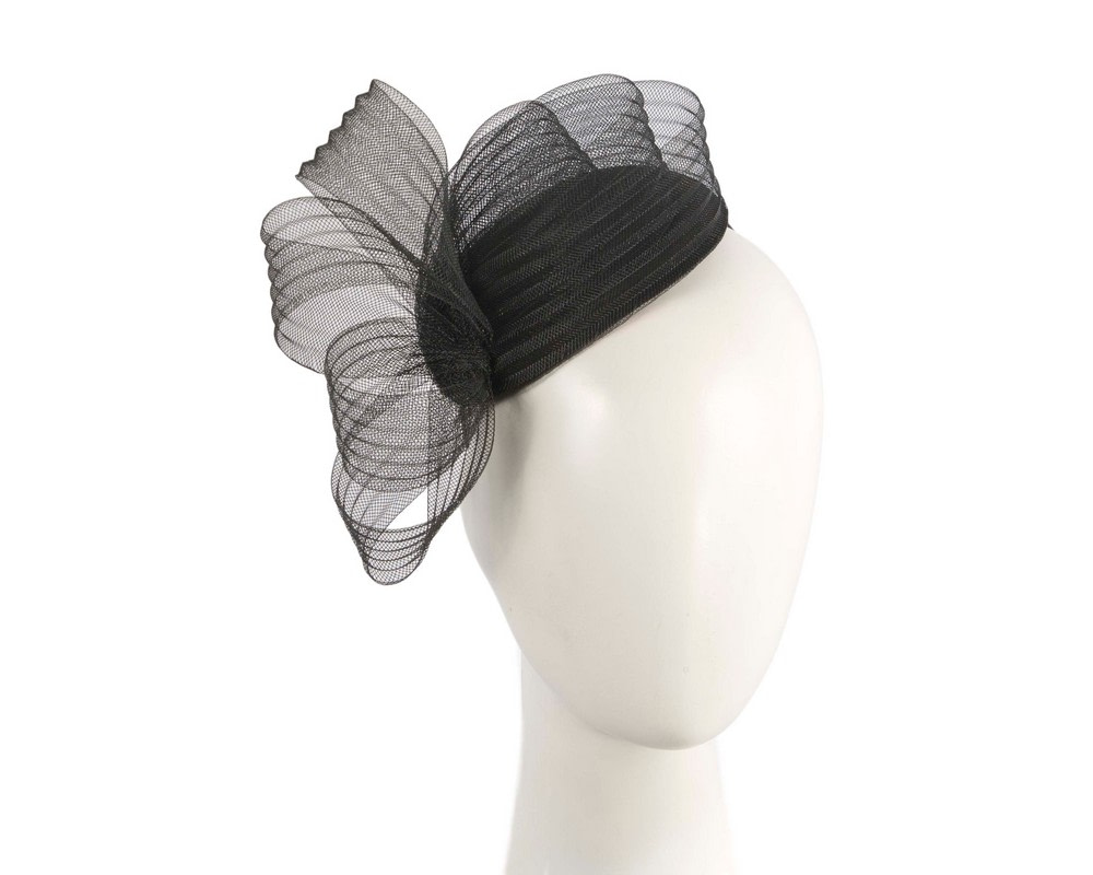 Black custom made fascinator for special occasion - Hats From OZ UK