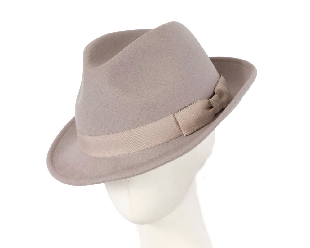 Grey Fedora Felt Blues Brothers Homburg Hat - Hats From OZ UK