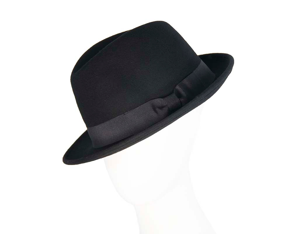 Black Fedora Felt Blues Brothers Homburg Hat - Hats From OZ UK | M105 Black Fedora Felt Blues Brothers Homburg Hat - Hats From OZ UK