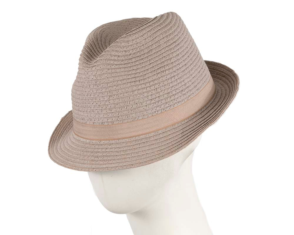 Grey Short Brim Fedora Hat - Hats From OZ UK Grey Short Brim Fedora Hat