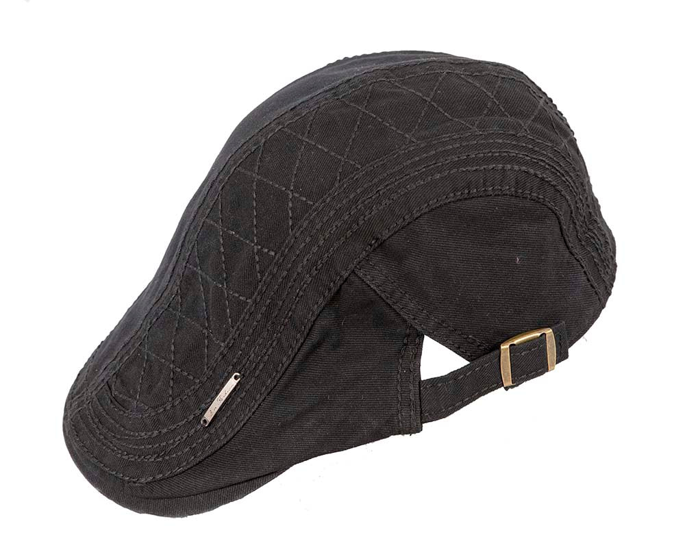 Black flat cap by Max Alexander - Hats From OZ UK Black flat cap by Max Alexander - Image 2